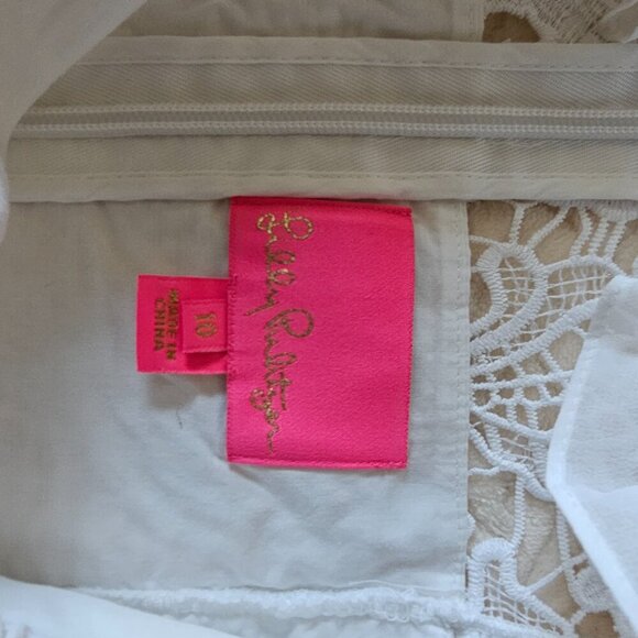 Lilly Pulitzer Classic White Lace Shift Dress size 10 perfect for a wedding - Picture 3 of 3
